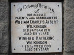 WILKINSON William Charles Albert -1971 & Winifred Katherine -1988