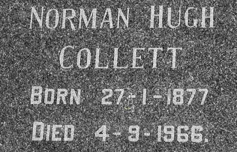 COLLETT Norman Hugh 1877-1966