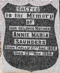 SAUNDERS Annie Maria nee TROLLIP 1865-1959