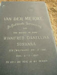 MERWE Winnifred Danellina Susanna, van der nee WOLFAARD 1901-1987