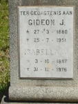 SWARDT Gideon J., de 1880-1951 & Isabella M. 1887-1976