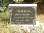 MERWE Magdalena, van der nee NIEMAND 1917-1994