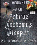 KLOPPER Petrus Jochemus 1936-1989