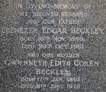 BECKLEY Ebenezer Edgar 1886-1961 & Gwynneth Edith Coxen 1897-1975