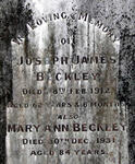 BECKLEY Joseph James -1912 & Mary Ann -1931