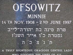OFSOWITZ Minnie 1908-1997