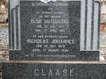 CLAASE Nicholas Johannes 1879-1959 & Elsie Magdalena 1877-1953