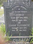 COOKE George 1852-1931 & Sarah Elizabeth 1871-1952