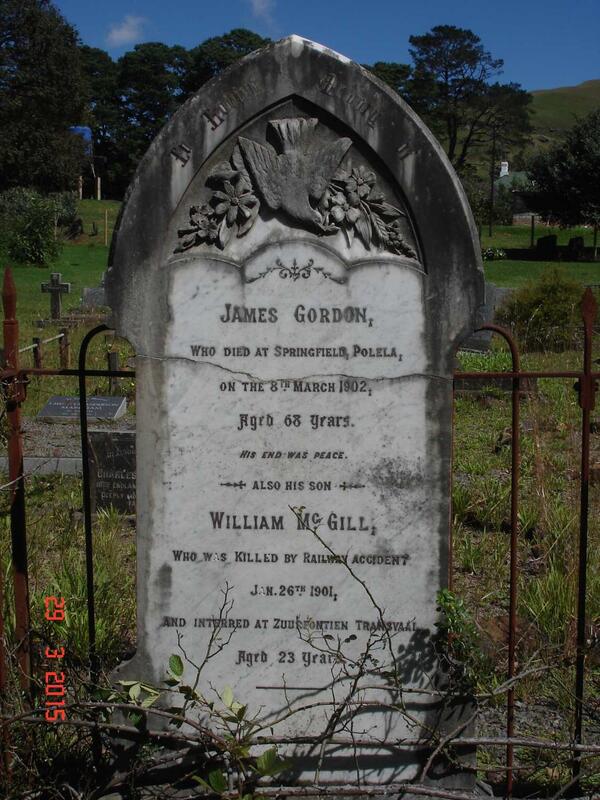 GORDON James -1902 :: GORDON William McGill -1901