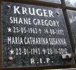 KRUGER Shane Gregory 1963-1993 & Maria Catharina Susanna 1943-2012