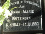 KRITZINGER Anna Marie 1948-1993