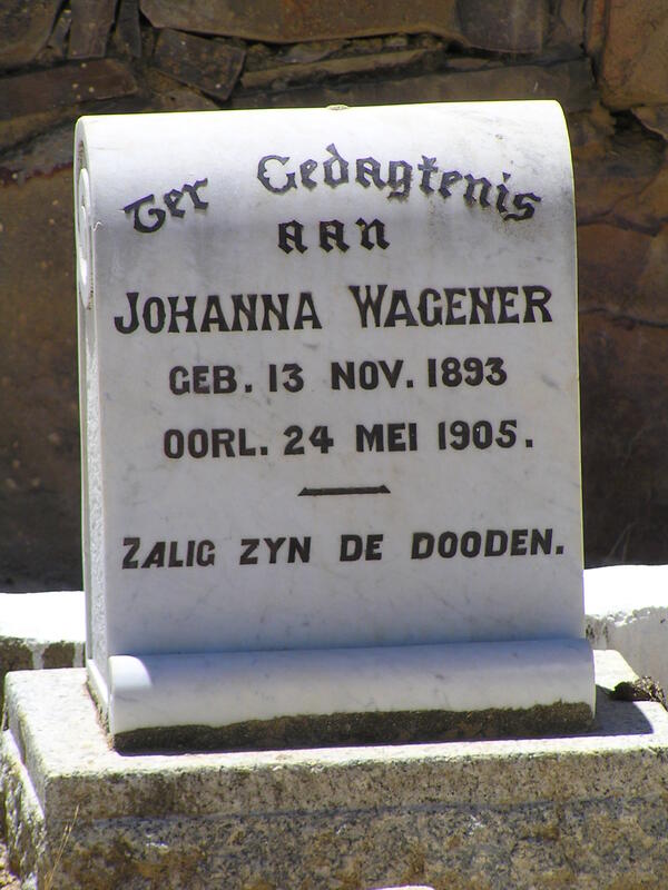 WAGENER Johanna 1893-1905