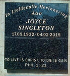 SINGLETON Joyce 1932-2015