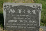 BERG Johanna Etresia, van der 1885-1953