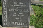 PLESSIS Christoffel J.A., du 1905-1961