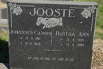 JOOSTE Johannes C. 1911-1975 & Bertha Ann 1920-2001