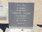 MATTHYSER Cornelius Jacobus 1879-1926