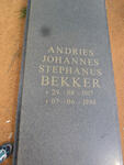 BEKKER Andries Johannes Stephanus 1917-1998