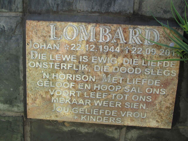 LOMBARD Johan 1944-2011
