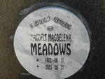 MEADOWS Magdelt Magdalena 1922-2003