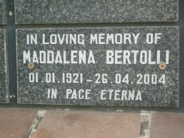 BERTOLLI Maddalena 1921-2004
