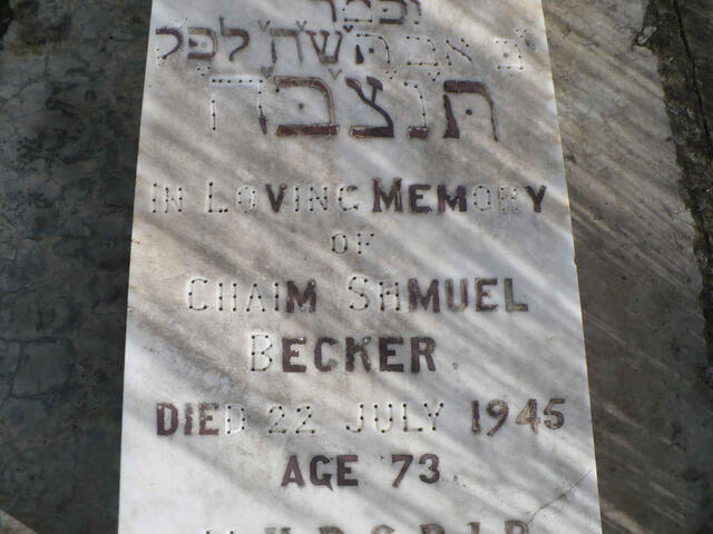 BECKER Chaim Shmuel -1945