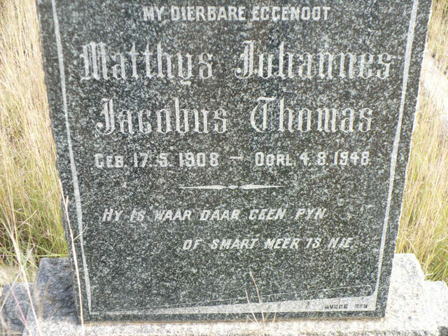 THOMAS Matthys Johannes Jacobus 1908-1948