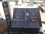 BURGER Carel Izak 1937-2014 & Maria Magdalena 1941-2007