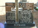 HOFMANN Friedrich 1930-2013 & Constance Blanche 1960-2008