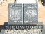 NIEUWOUDT Hermias Hendrik 1924-2005 & Johanna Christina 1926-2014