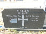 MALAN David Eduard 1927-1995 & Maria Johanna 1934-2012