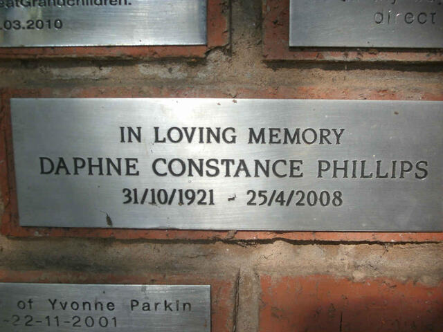 PHILLIPS Daphne Constance 1921-2008