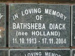 DIACK Bathsheba nee HOLLAND 1913-2004
