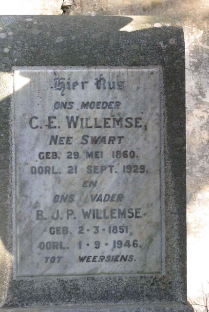 WILLEMSE B.J.P. 1851-1946 & C.E. SWART 1860-1929