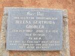 GROBLÊR Helena Gertruida nee SNYMAN 1867-1952