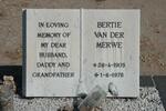 MERWE Bertie, van der 1905-1976