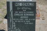 McDONALD Cornelius Bernardus Jacobus 1893-1972
