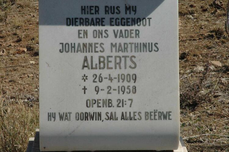 ALBERTS Johannes Marthinus 1909-1958