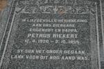 RIEKERT Petrus 1920-1955