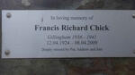 CHICK Francis Richard 1924-2009