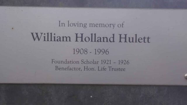 HULETT William Holland 1908-1996