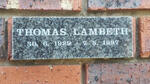 LAMBETH Thomas 1929-1997