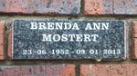 MOSTERT Brenda Ann 1952-2013