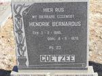 COETZEE Hendrik Bernardus 1895-1976