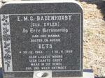 BADENHORST E.M.C.nee EVLER 1943-1980