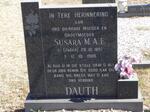 DAUTH Susara M.A.E. nee FABER 1897-1988
