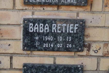 RETIEF Baba 1940-2014