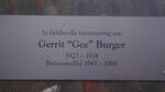 BURGER Gerrit 1923-1974