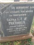 PRETORIUS Gezina L.F.W. nee COETZER 1894-1920