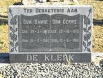 KLERK Dawie, de 1874-1940 :: DE KLERK Gerrie 1878-1960